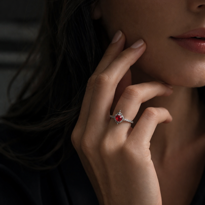 Anillo Corazón y Espada de la Reina Malvada 🖤⚔️✨