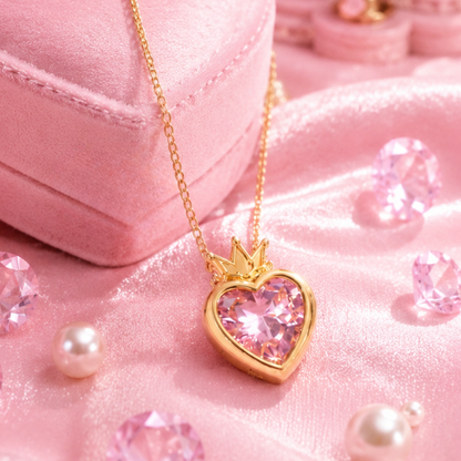 Barbie Princess Charm School Enchanted Heart Necklace 💖👑✨
