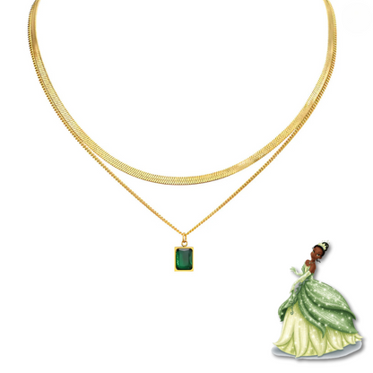 Tiana Dream & Grace Necklace & Bracelet Set 💚👑✨