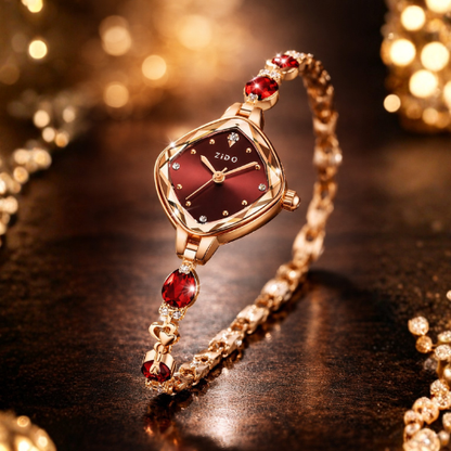Reloj Rosa Encantada de Bella 🌹🕰️✨