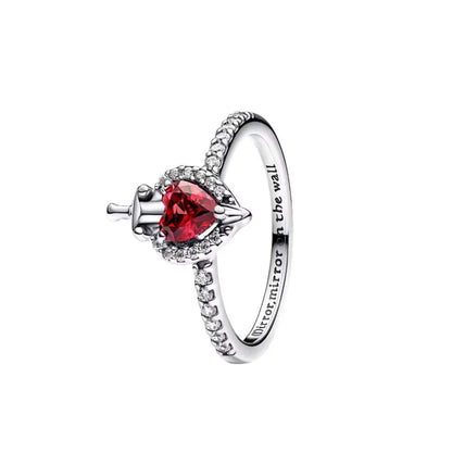 Anillo Corazón y Espada de la Reina Malvada 🖤⚔️✨