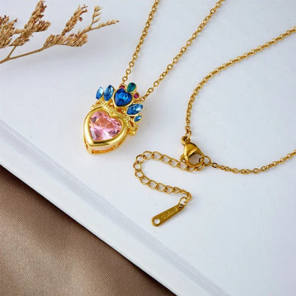Barbie Princess Charm Heart Necklace 💖🎀✨