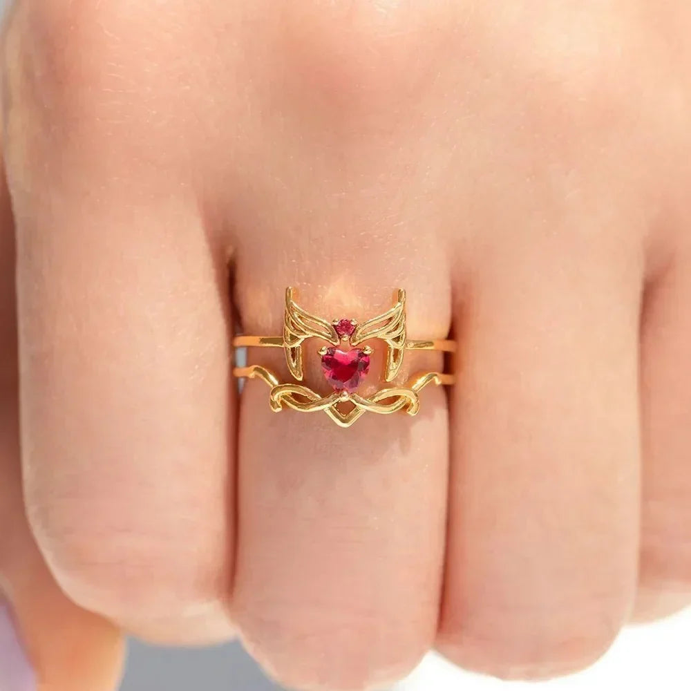 Conjunto Collar y Anillo Magia del Caos de Scarlet Witch 🔮✨❤️