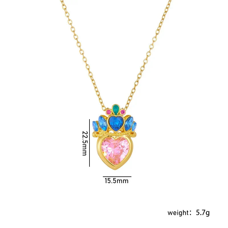 Barbie Princess Charm Heart Necklace 💖🎀✨