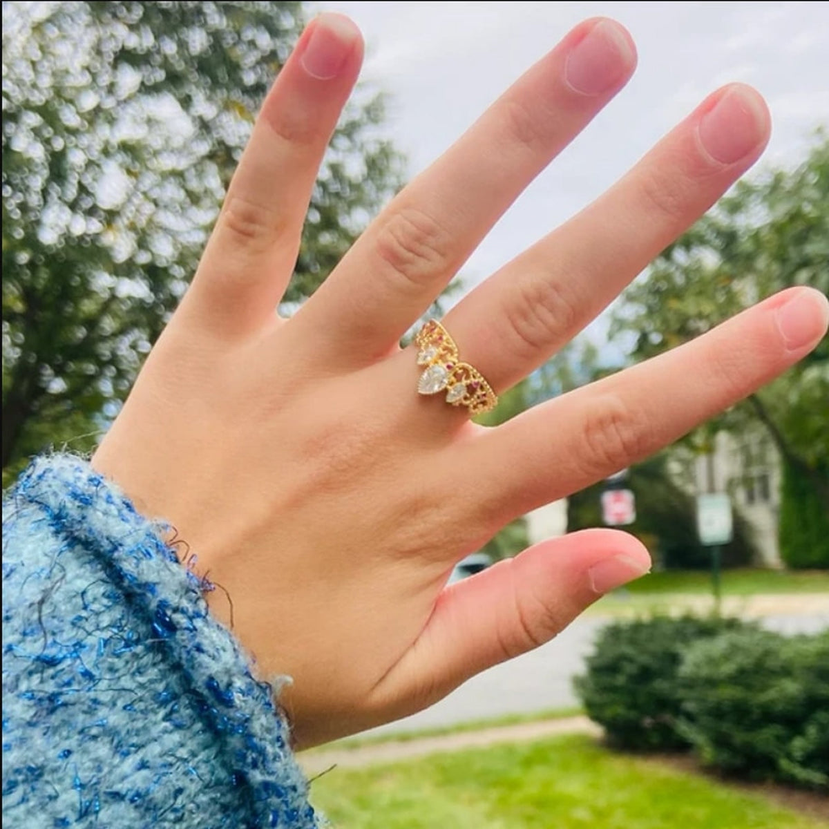 Anillo Corona de Rapunzel - Edición Dorada Ajustable 👑✨